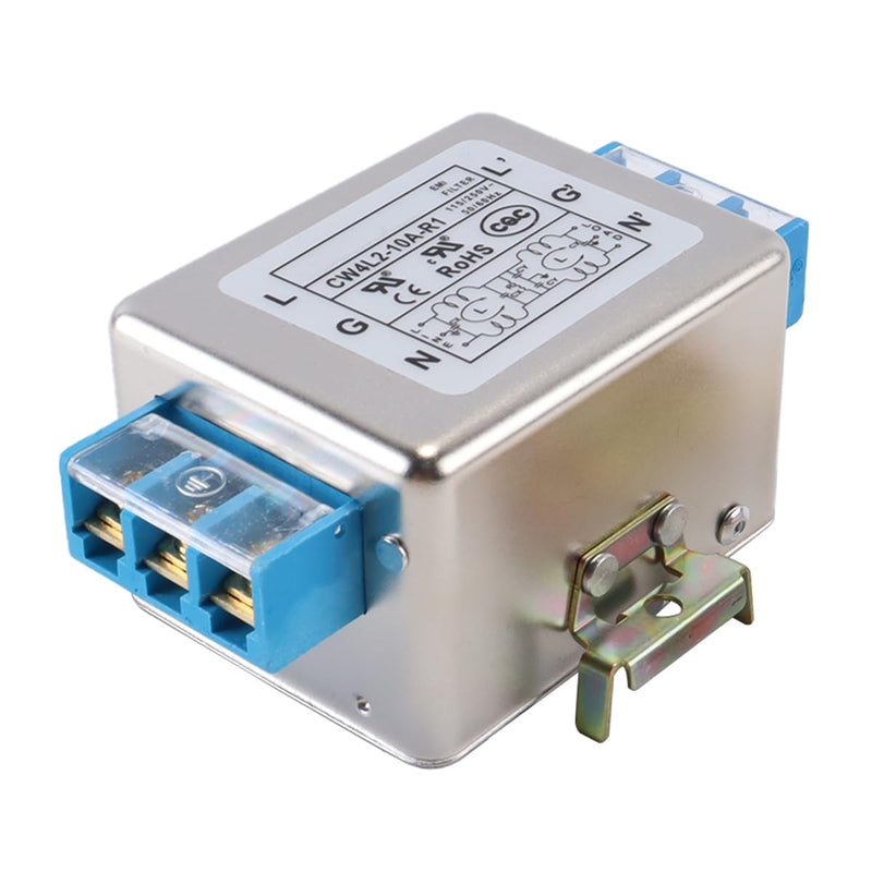 CW4L2-10A-S EMI Filter, 10A 50/60Hz 230V Single Phase Filter, for Suppressing Continuous Intermittent Pulse Intermittent Impulse Interference