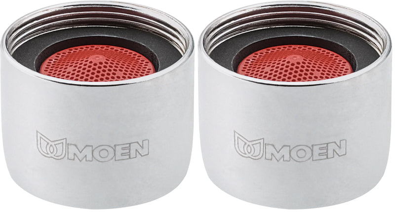 Moen 2.2 GPM Female Thread Aerator, Chrome, 3924 (Pack of 2) 0.1 (Pack of 2)