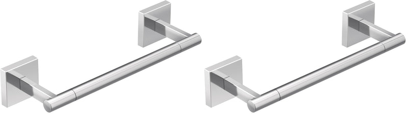 Moen Triva Chrome 9" Bathroom Hand -Towel Bar, BP1886CH (Pack of 2) 11 inches x 3.125 inches x 2 inches (Pack of 2)
