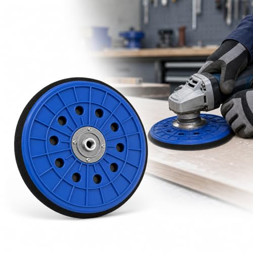 1 Piece Sanding Disc, 215 mm Diameter, Sanding Disc with M14 Thread, Sanding Plate with 10 Dust Holes, Made of Durable Polypropylene, for Wall and Ceiling Sanding in Construction