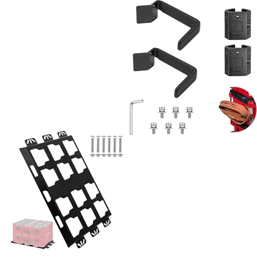 BYERN AUTO Packout Mount & Cord Holder Bundle: 100LB Base Plate + 50ft Extension Cord Organizer for Milwaukee Packout