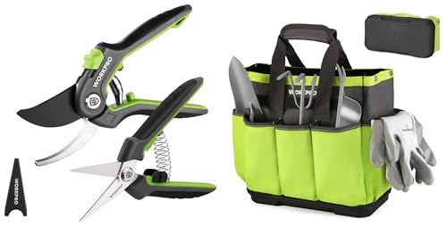 WORKPRO Garden Pruning Shears & WORKPRO Garden Tool Bag