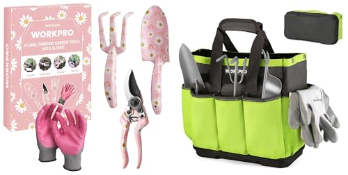 WORKPRO Aluminum Garden Tool Set & WORKPRO Garden Tool Bag