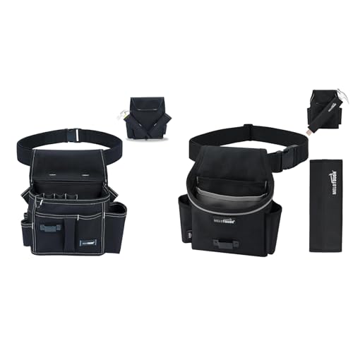 MELOTOUGH Tool Belt Pouch with Detachable Hammer Holster for Electrician, Carpenter, Construction