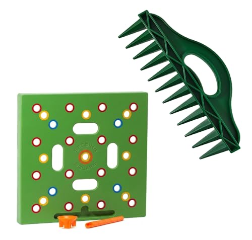 Seed Spacer Tool and Row Seeder Bundle for Raised Beds and Garden Planting.