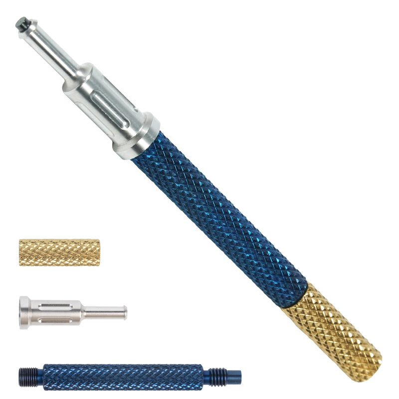 Locator Core Tool - 3 in 1 Universal Dental Implant Instrument for Male Cap Insertion Removal and Seating - 303 Stainless Steel Tool for Retention Caps & Implants