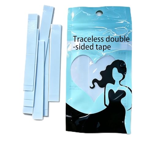 (10 Strips) Lingerie Tape for Clothing & Dresses | Clear Skin‑Safe Fabric Tape | Strong Adhesive All‑Day Hold for Clothes Accessories