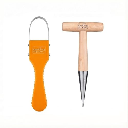 Pokey Planter + Sneaky Weeder Bundle – Dibber Tool for Planting Seeds & Seedlings with Hand Weeding Tool for Easy Garden Maintenance