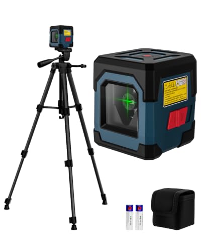 Laser Level, RockSeed Cross Line Laser with Self-Leveling, Vertical and Horizontal Line, Rotatable 360 Degree, Carrying Pouch, Battery Included (40 Inch Tripod) 40 Inch Tripod