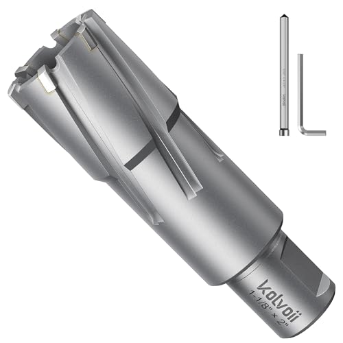 Kolvoii TCT Annular Cutter 1‑1/8" Diameter x 2" Depth, Mag Drill Bit 1-1/8" x 2"
