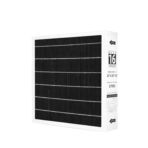 Nispira X7935 20x20x5 MERV 16 Furnace Air Filter Replacement for Healthy Climate Lennox HCC14-23 HCF14-16 Honeywell FC100A1011 FC200E1011, 5 Inch Furnace Filter, 1 Pack