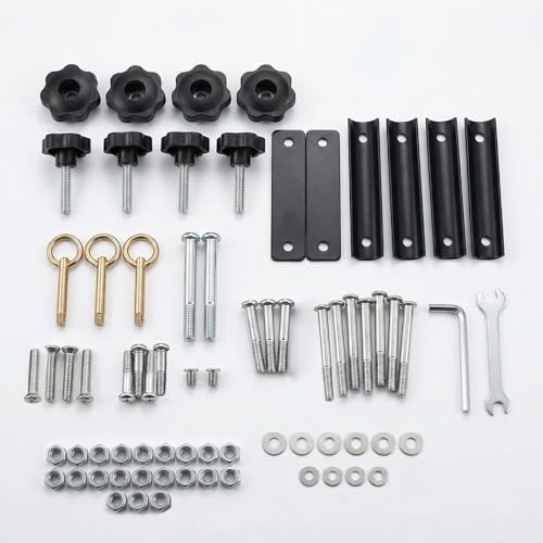 SQUATZ Set of Bolts Replacement Parts for SQPTOWER-1, Nuts and Bolts Set with Stainless Steel Screws, Socket Head Screws & M8 Bolt Hardware, Secure Fit for Stable Pull-Up Dip Station Assembly