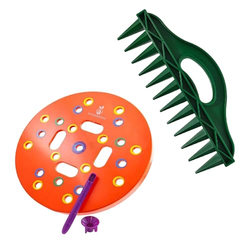 Planting Circle + Row Seeder Bundle – Garden Spacing Tool for Containers & Row Planting, Easy Garden Layout for Pots & Beds
