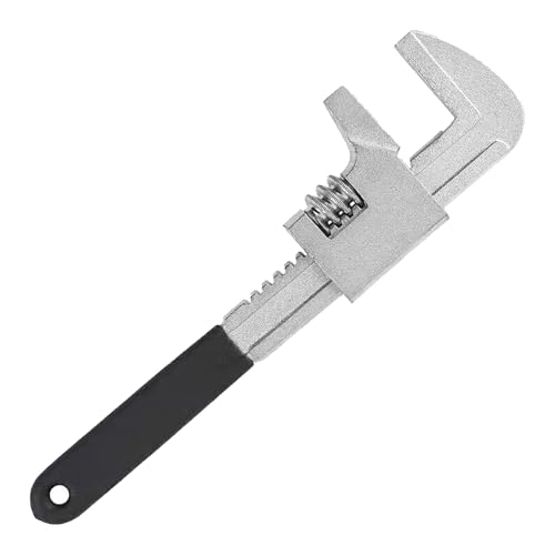 Non-slip Design Adjustable Wrench 15 inch, Wide Jaw Opening 3.35" Automotive Wrench with Black Silicone Non-slip Grip – Ideal for Automobiles, Machine Maintenance, Home Repairs, and Construction