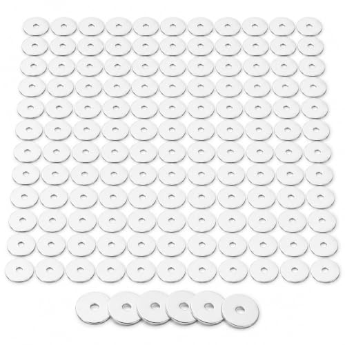 Acrux7 400 Pack M4 Fender Washers, 4x20x1mm, Zinc Plated Carbon Steel