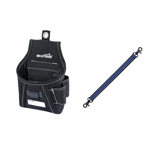MELOTOUGH Nail and Screw Organizer Bag with Belt Clip, Electrical Tape Holder with Trigger Snap Hook