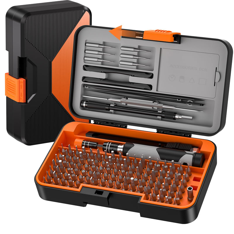 166 in 1 Precision Screwdriver Set: Magnetic Electronics Repair Kit with Extension Rod & Pry Tools, Professional Computer Tool Kit for iPhone, Laptop, PC, MacBook, PS5, Xbox, Watch, Camera, Glasses 166 in 1