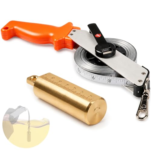 Oil Gauging Tape 20M/66ft Sounding Tape with Brass Plumb Bob