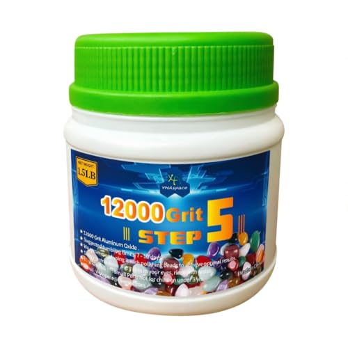 1.5LB 12000 Grit Aluminum Oxide for Final Finish, Step 5 Advanced Polishing Tumbling Filler,Rock Tumbler Polish for Micron Finish STEP5 - 1.5 lb