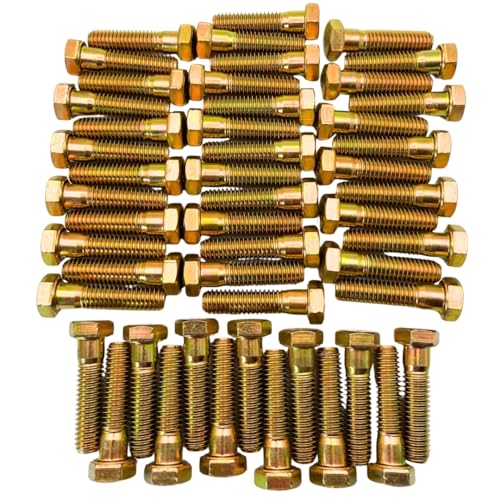 3/8"-16 x 1-1/2" Grade 8 Bolts (50-Pack) – Heavy-Duty Hex Bolts Only – High-Strength SAE J429 1.50" Coarse Thread Bolts 3/8" x 1-1/2" Bolt Only 50