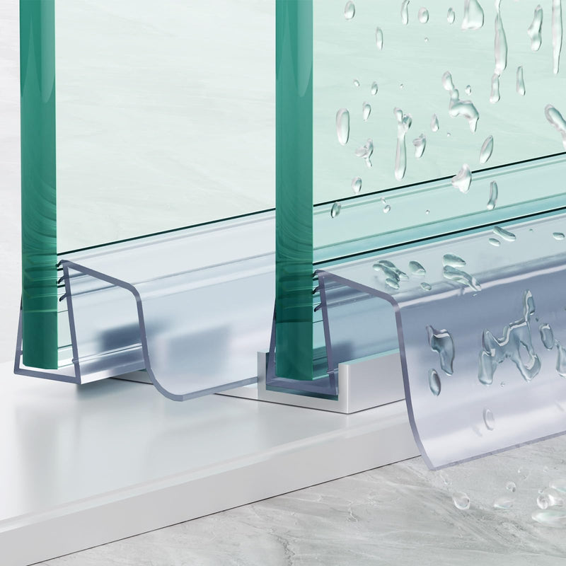 Yecaye 3 Pack Sliding Shower Door Bottom Seal, 3/8" x 39" Sliding Frameless Glass Shower Door Seal Strip, Block Leaks and Create a Water Barrier SlidingDoor Bottom-3/8"x39"