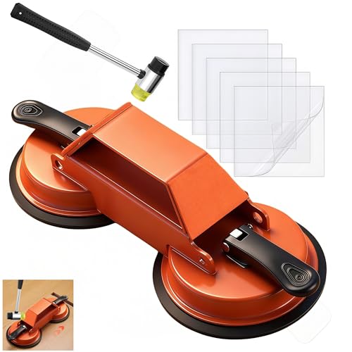 Floor Gap Fixer Tool, 45° Striking Surface, Dual Suction Cup
