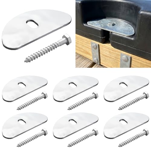 Shimeyao 8 Pcs Float Dock Hardware 3/8" x 4" Hex Lag Bolt Dock Connector