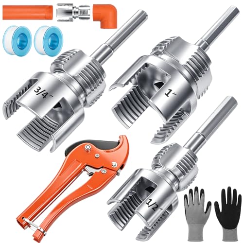 2026 New 4 in 1 Water Pipe Wrench Pipe Threader Tool Kit 1/2" 3/4" 1"