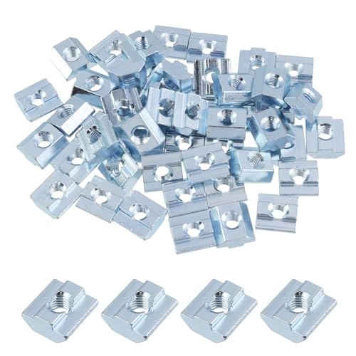 50Pcs M8 T Nuts Carbon Steel 4040 Series Aluminum Extrusion