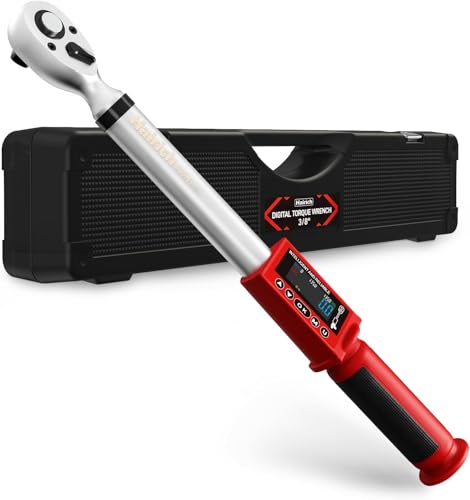 Hairich 3/8 torque wrench digital, Electric Torque Wrench 5-100FT-LB Red