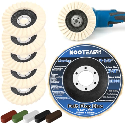 11 PCS Wool Felt Disc Buffing Wheel & Polishing Compound