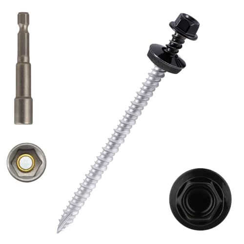150Pcs Metal Roofing Screws #10x3 Waterproof Screws for Roof Repair #10x3" 150