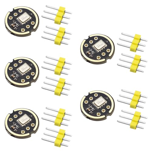 INMP441 MEMS Microphone Module Set of 5, High Precision Omnidirectional Recording, Low Energy Consumption for ESP32 Projects, Versatile Pack of 5 for Developers