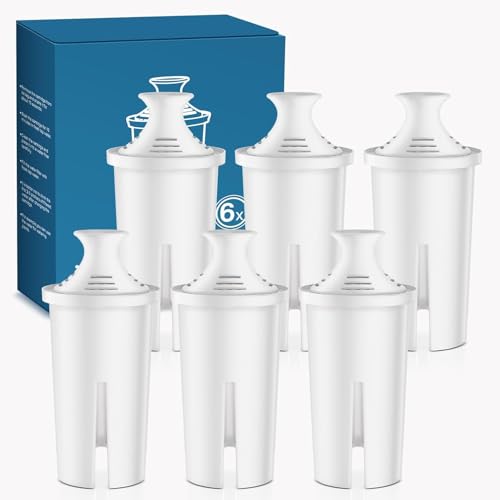 Water Filter Cartridges Replacement for Brita Pitchers & Dispensers 6 Pack