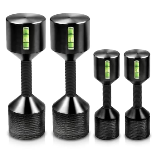 4 Pcs Two Hole Pins Detachable Pin Set with Built-in Level ,Aluminum Flange Alignment Pins, 1-1/8" & 1-5/8" Diameter, Fitting Tools for Pipe Welding (Black)