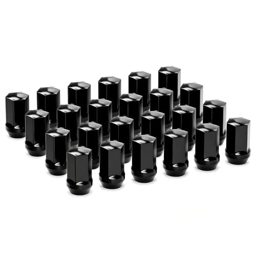 M14x1.5 Lug Nuts 24PCS Black OEM Style Replacement for Chevy Jeep 24PCS-For Chevy Jeep Dodge M14 x 1.5