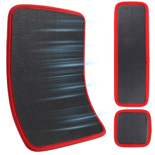 Magnetic Tool Mat Set for Mechanics, Flexible Heavy Duty Magnetic Parts Holder and Tool Organizer for Wrenches, Screws, Nuts, Bolts, Garage Toolbox Accessories (Red, 3PC) Red