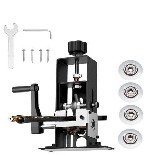 Wire Stripping Machine, 0.06"-1" Manual Wire Stripper Machine, Drill Powered Hand Crank Wire Stripper with Replacement Blades, Wire Stripping Machine for Scrap Copper Recycling DIY