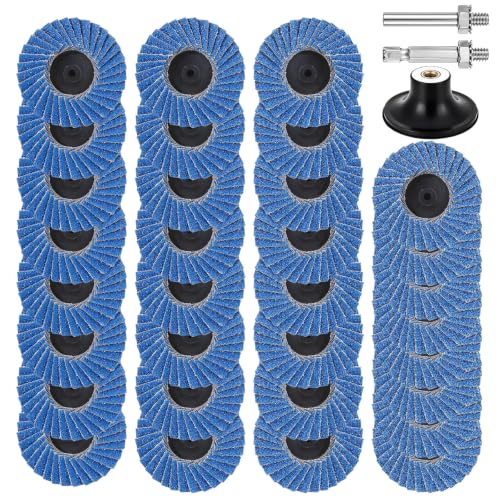 Flap Discs for Die Grinder with 1/4" Holder Roll Lock Sanding Disc 32 Pcs