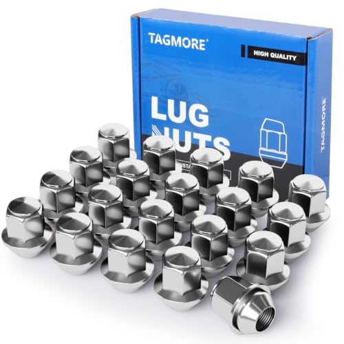 20pcs M14X1.5 Chrome Lug Nuts Compatible with 15-26 Mustang Edge