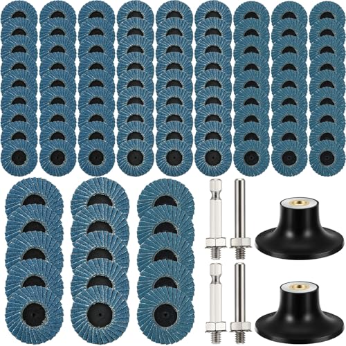 Hotop 96 Pcs 2 Inch Flap Disc Sanding Disc 40/60/80/120 Grit