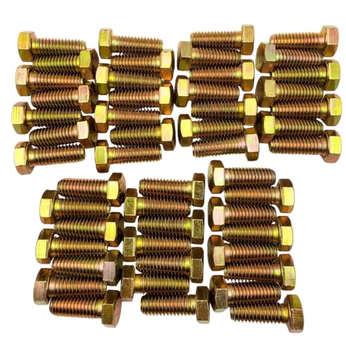 3/8"-16 x 1 Grade 8 Bolts (50-Pack) – Heavy-Duty Hex Bolts – High-Strength SAE 1.0" Coarse Bolts for Automotive, Machinery & Construction 3/8"-16 x 1" Bolt Only 50