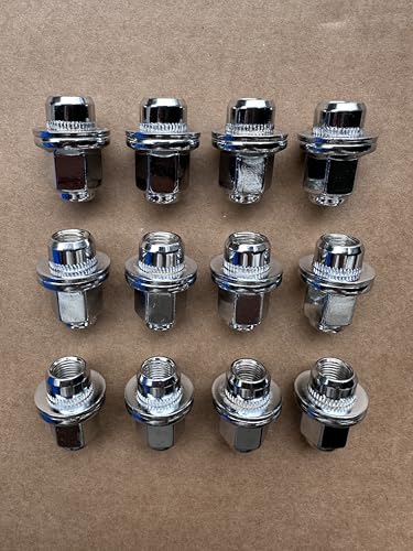 12pcs 611-342 M14*1.5 Wheel Lug Nuts 40224-1LA3A Hex 21mm, Heigth 42mm Replacement for Nissan NV1500 NV2500 NV3500 Titan XD Armada, Infiniti QX56 QX80