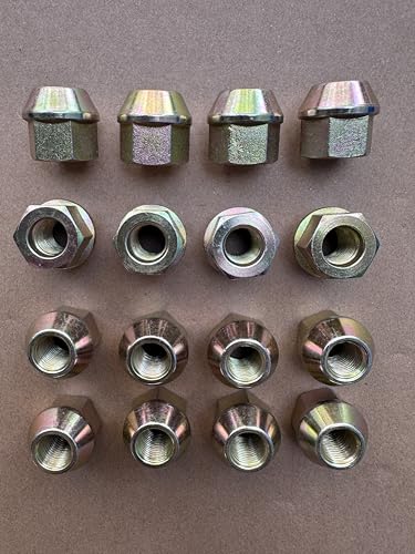 16pcs Factory Style 9/16-18 Open Design Bulge Wheel Lug Nuts 611-162 Replacement for 1994-2010 Dodge Ram 2500 3500 SRW & 2007-2009 Ram 1500