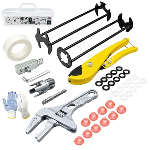 GPANDAG 40PCS Plumbing Tool and Faucet Wrench Set, Universal Sink Wrench 40