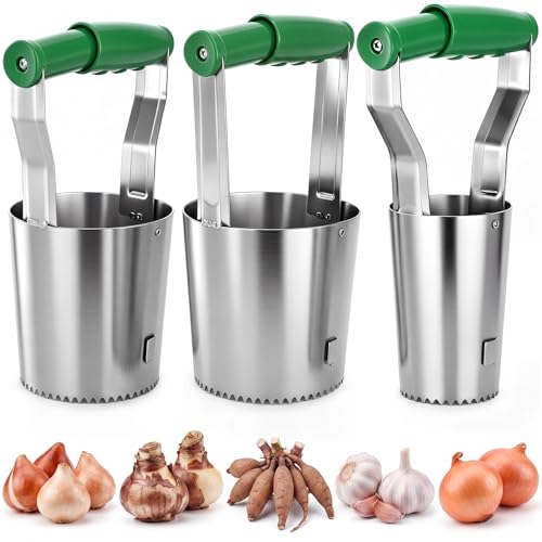SiliFine 3 Sizes Bulb Planter Set (4.5", 3.7", 2.8") Stainless Steel