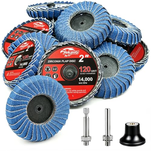 24PCS Curved Flap Disc, 2 Inch 120 Grit Sanding Discs for Metal Polishing 24P 120Grit