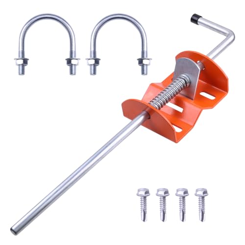 17-Inch Heavy Duty Gate Anchor Cane Bolt, Spring Loaded Galvanized Steel Drop Rod for Farm & Garden Gates - Anti-Sag Security Latch Prevents Wobbling, 1-Pack