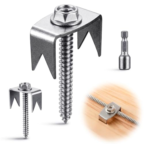 150 Pcs Fence Staples 304 Stainless Steel with Hex Adapter 150