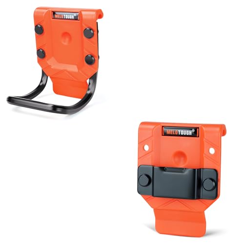 MELOTOUGH Hammer Holder for Belt – Heavy-Duty Orange ABS Holster, Rivet-Reinforced + Tape Measure Holder for Belt – Orange ABS Holster, Rivet-Reinforced, Fits 2.7" Tool Belt